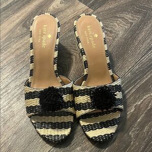 Kate Spade Black and Cream Espadrilles